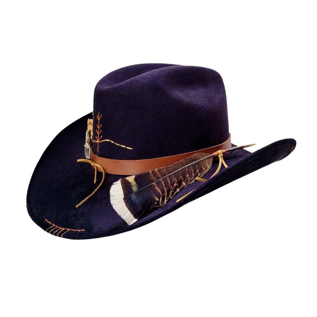 Noir Page Chapeau de Cowboy Couronne en vente sur Faire3