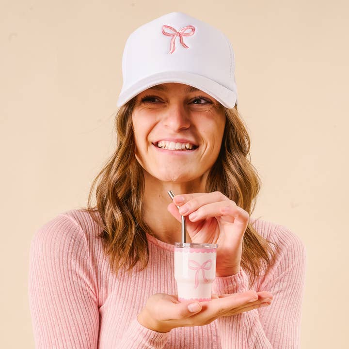 The Darling Effect - Wholesale Shot Glass - 2 oz Tiny Tumbler-Bow Pink1