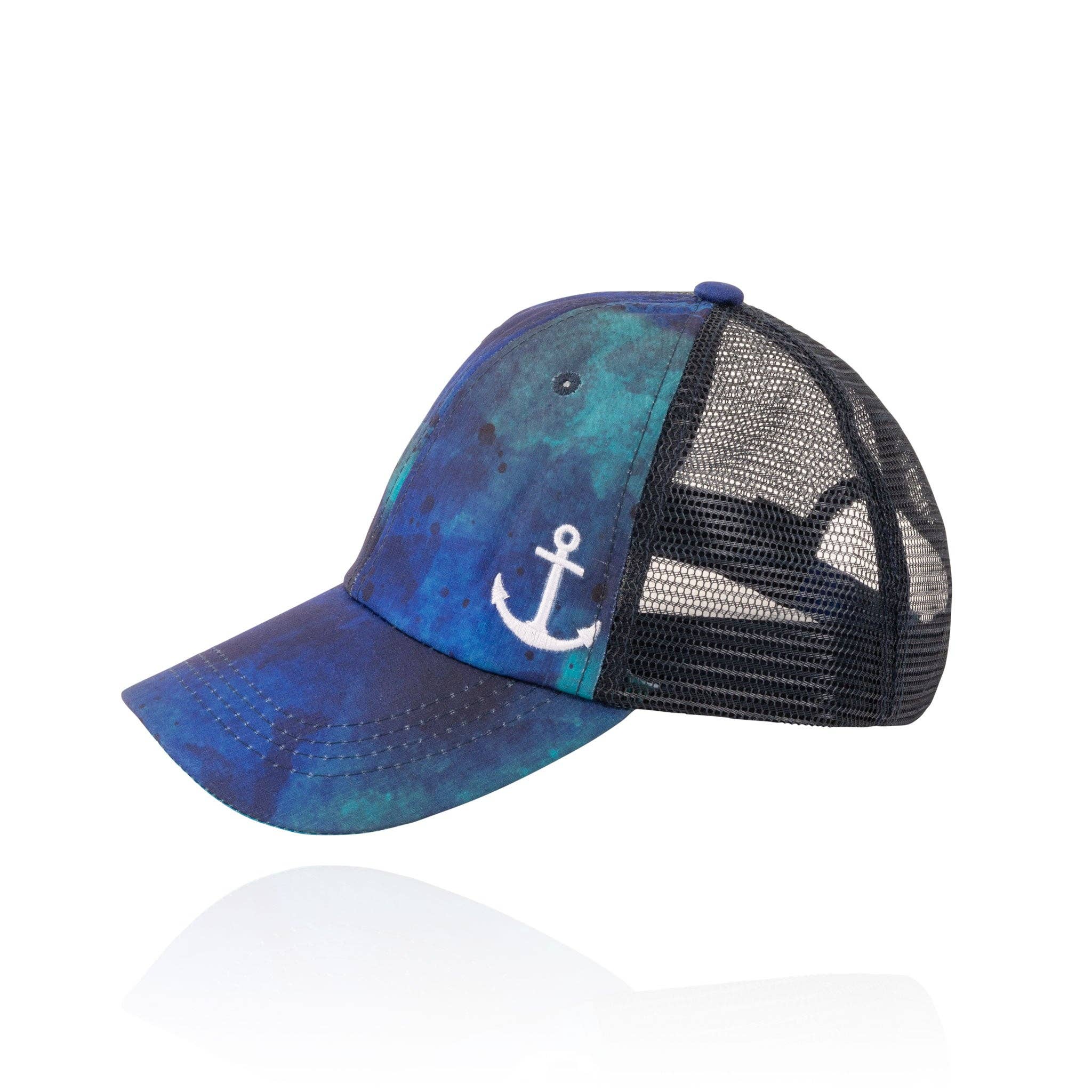 Howard's - Wholesale Trucker Hat - Women's - Sale - Taryn Tie Dye Trucker Hat with Embroidered Anchor0