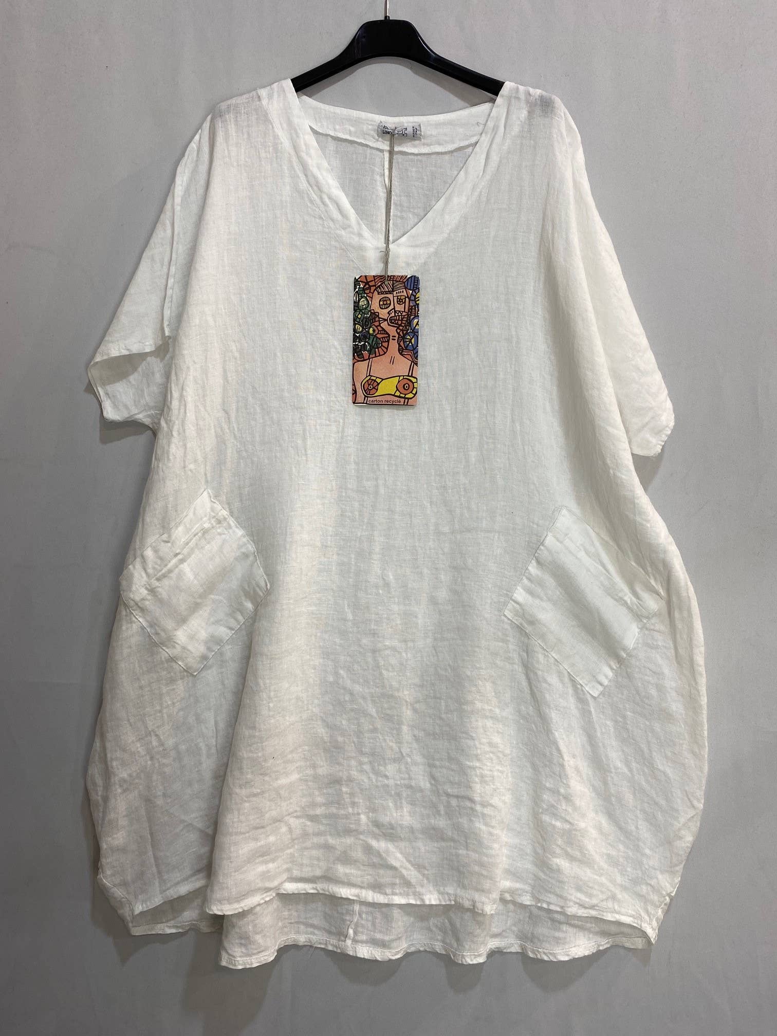 la maison des fibres naturelles - Wholesale Tunic - Women's - Tunic 62804 100% linen made in Italy40