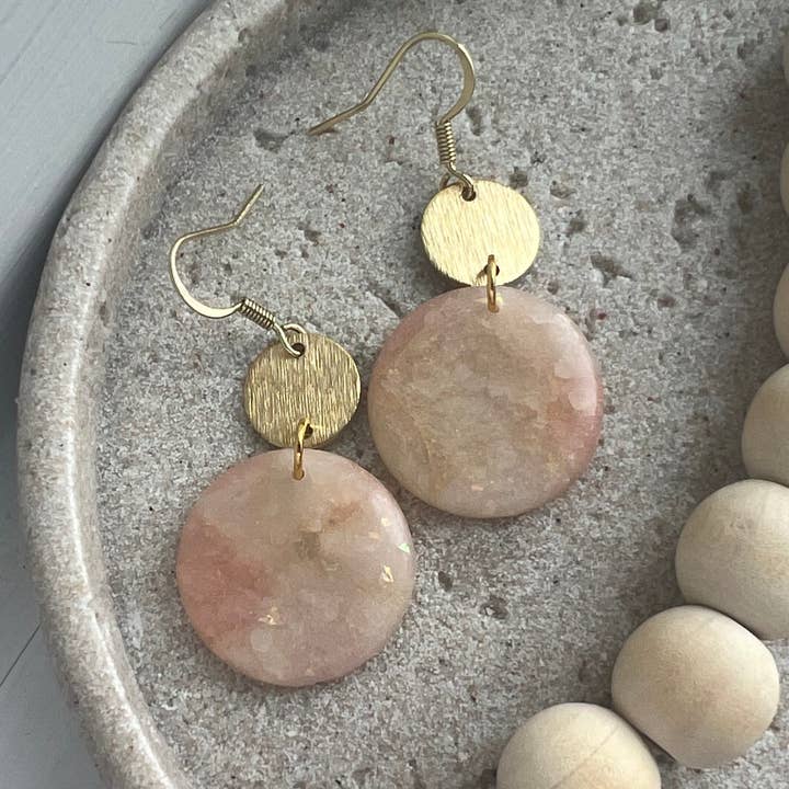 Pink Quartz Dangles for wholesale by Courage & Calling