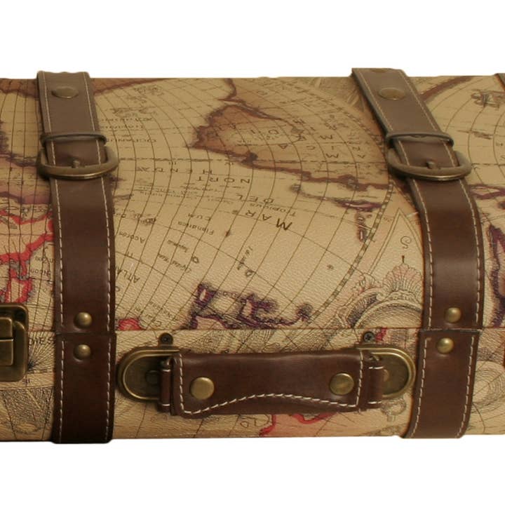 Suitcase Map Faux Leather for wholesale by WALD IMPORTS