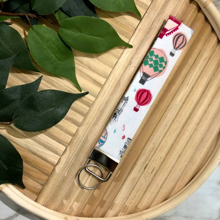 Tecido de impressão de balão de ar quente Keychain, chaveiro por atacado de MDStickerShop