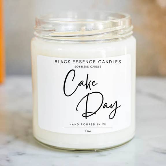 Kuchentag Glasgefüllte Kerze für den Großhandel von Black Essence Candles