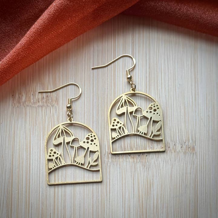 Small Mushrooms for wholesale by Monstera Earrings
