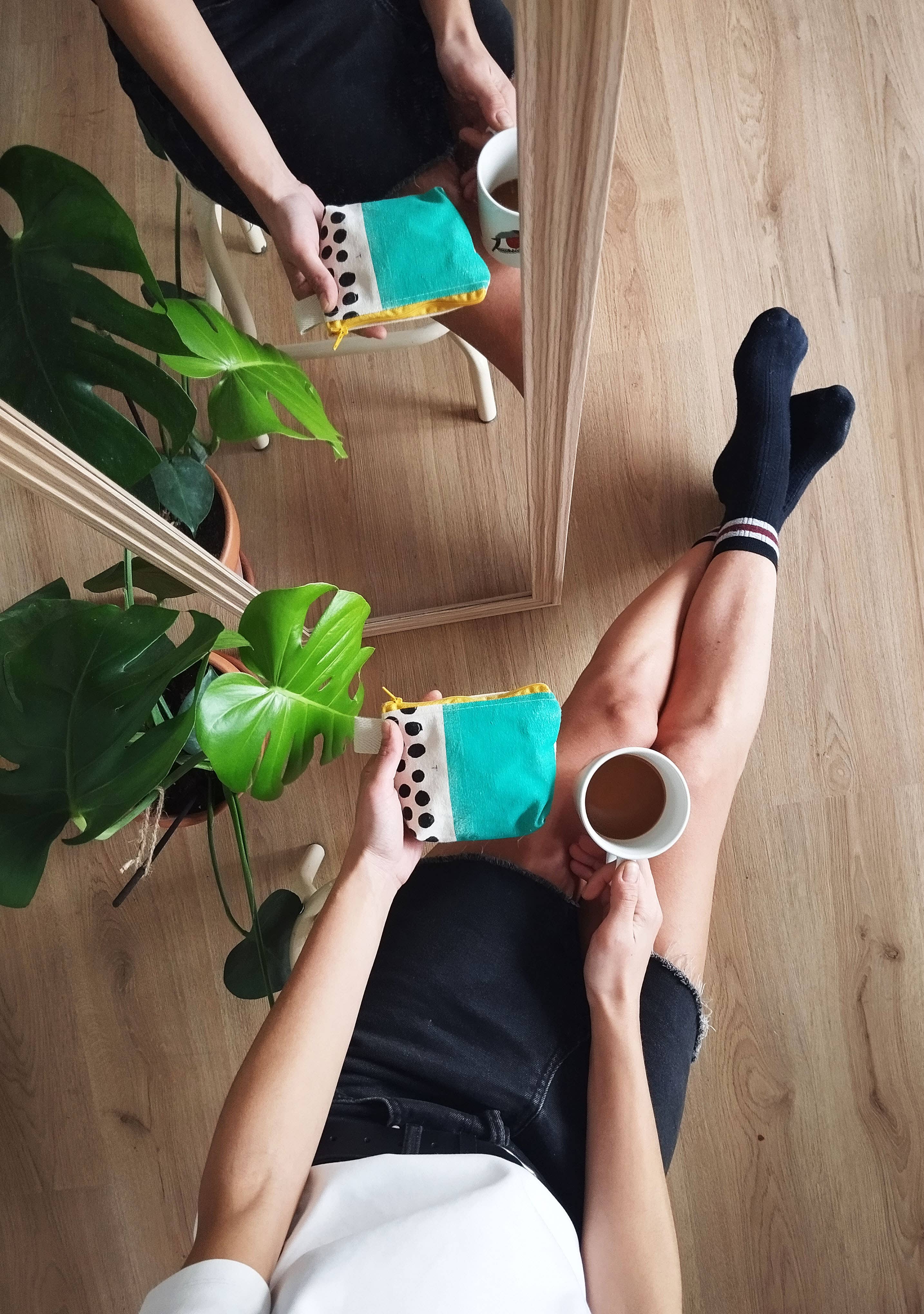 The Ink Job - Wholesale Pouch - Women's - Teal Blue Zipper Pouch3