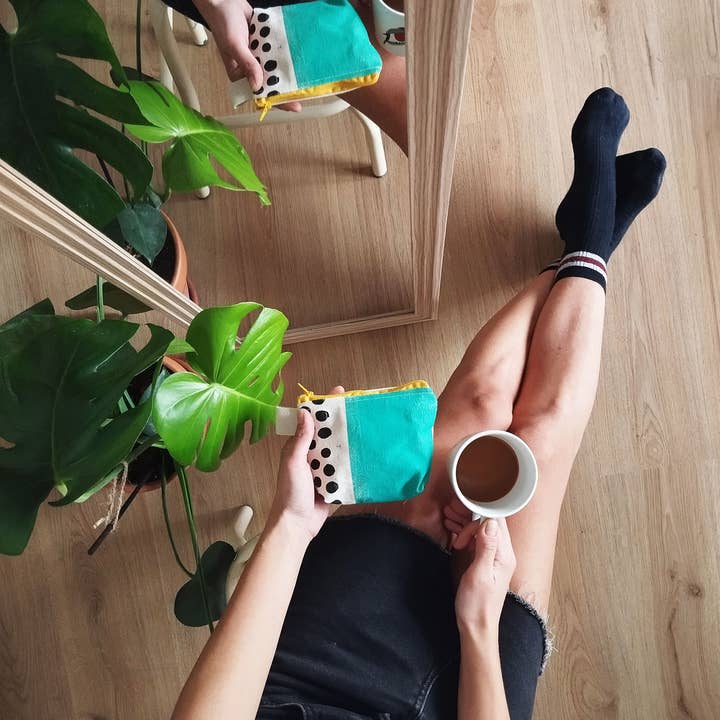 The Ink Job - Wholesale Pouch - Women's - Teal Blue Zipper Pouch3