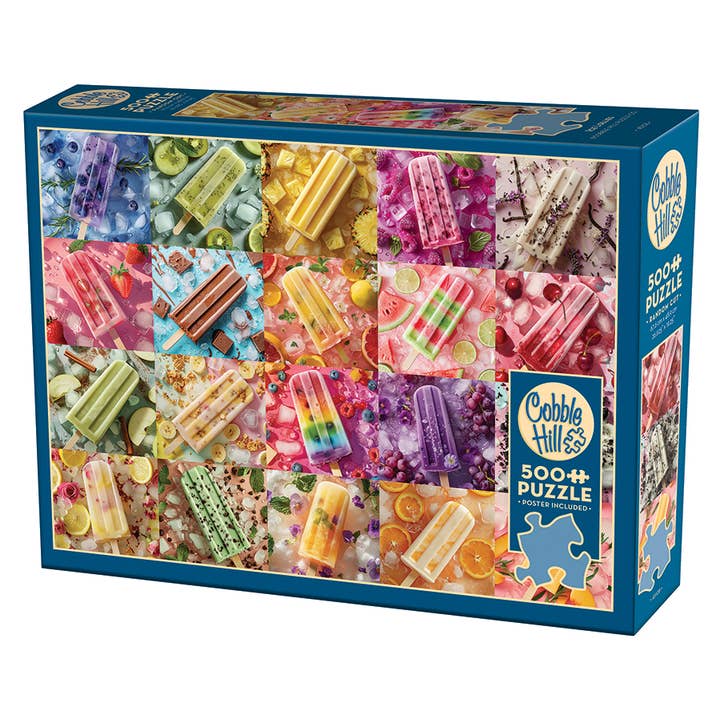 Outset Games and Cobble Hill Puzzles - Wholesale Puzzle - Kids - Ice Lollies 500pc puzzle