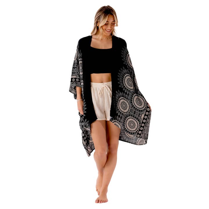 Bondi Mandala Kimono for wholesale by Lotus and Luna