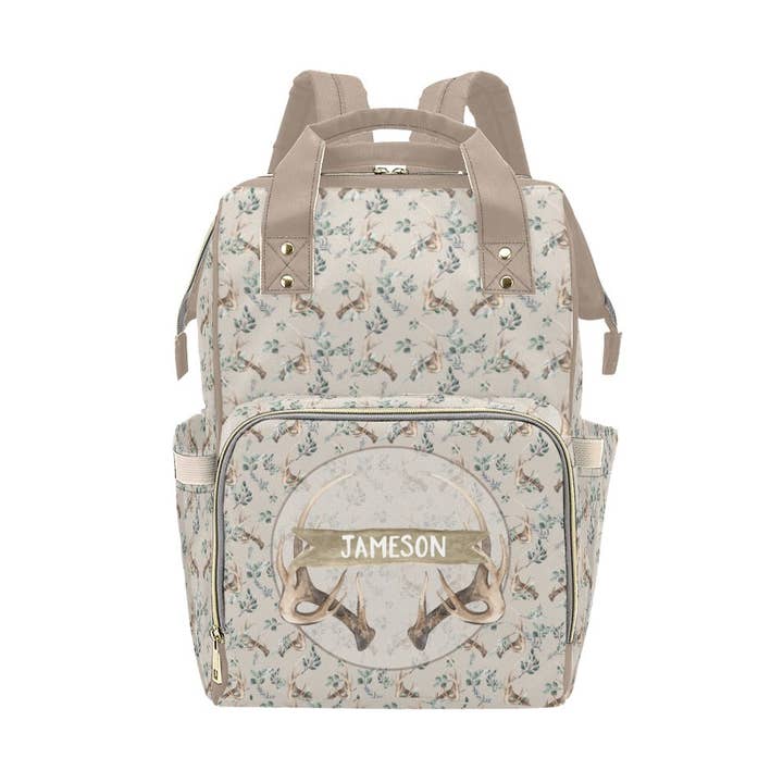 Sac à langer personnalisé avec bois de cerf bohème pour la vente par Empowering Decor