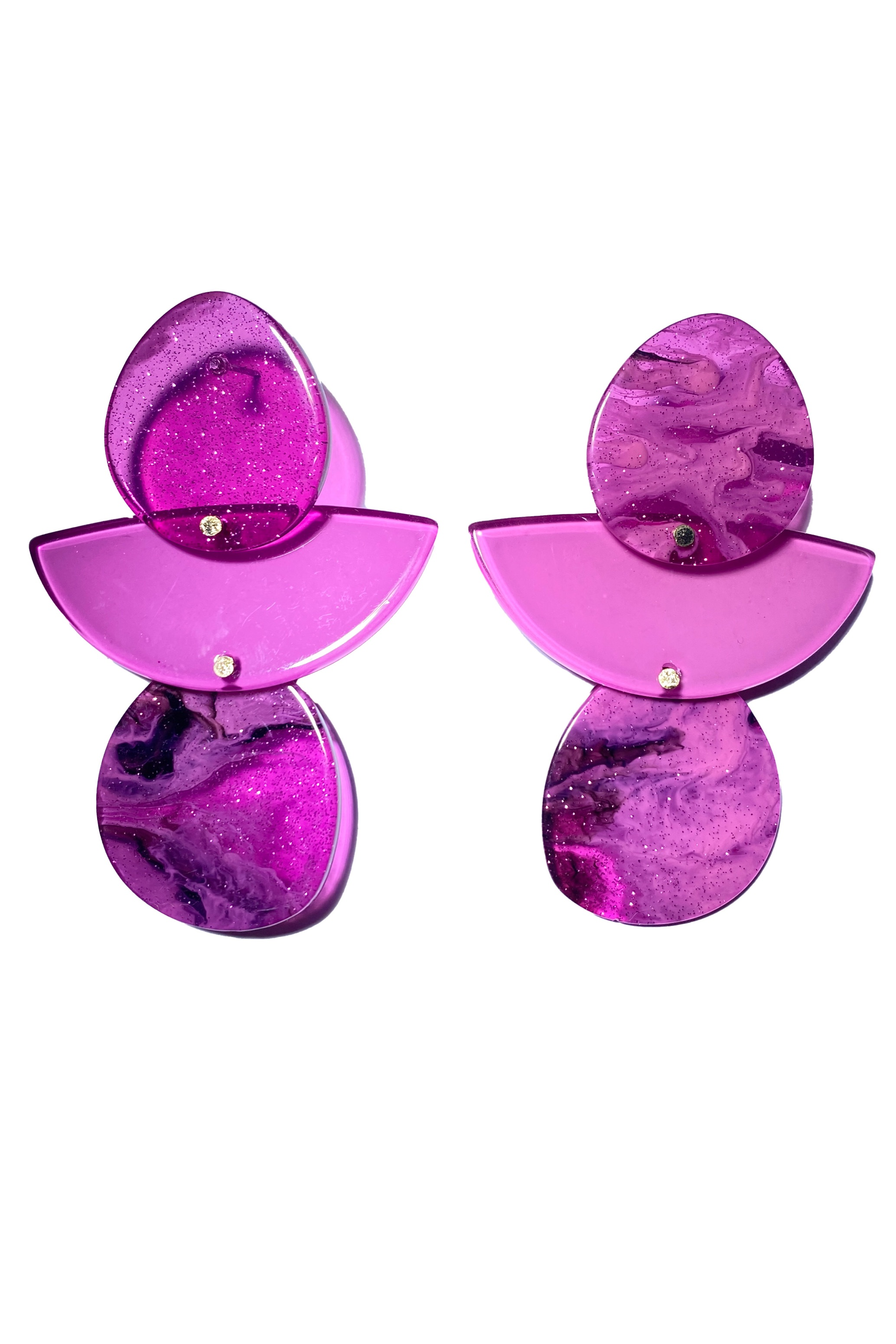 Domoflor s.l - Vente Colliers à pendentif - Boucles d’oreilles style terre aux formes géométriques rétro3