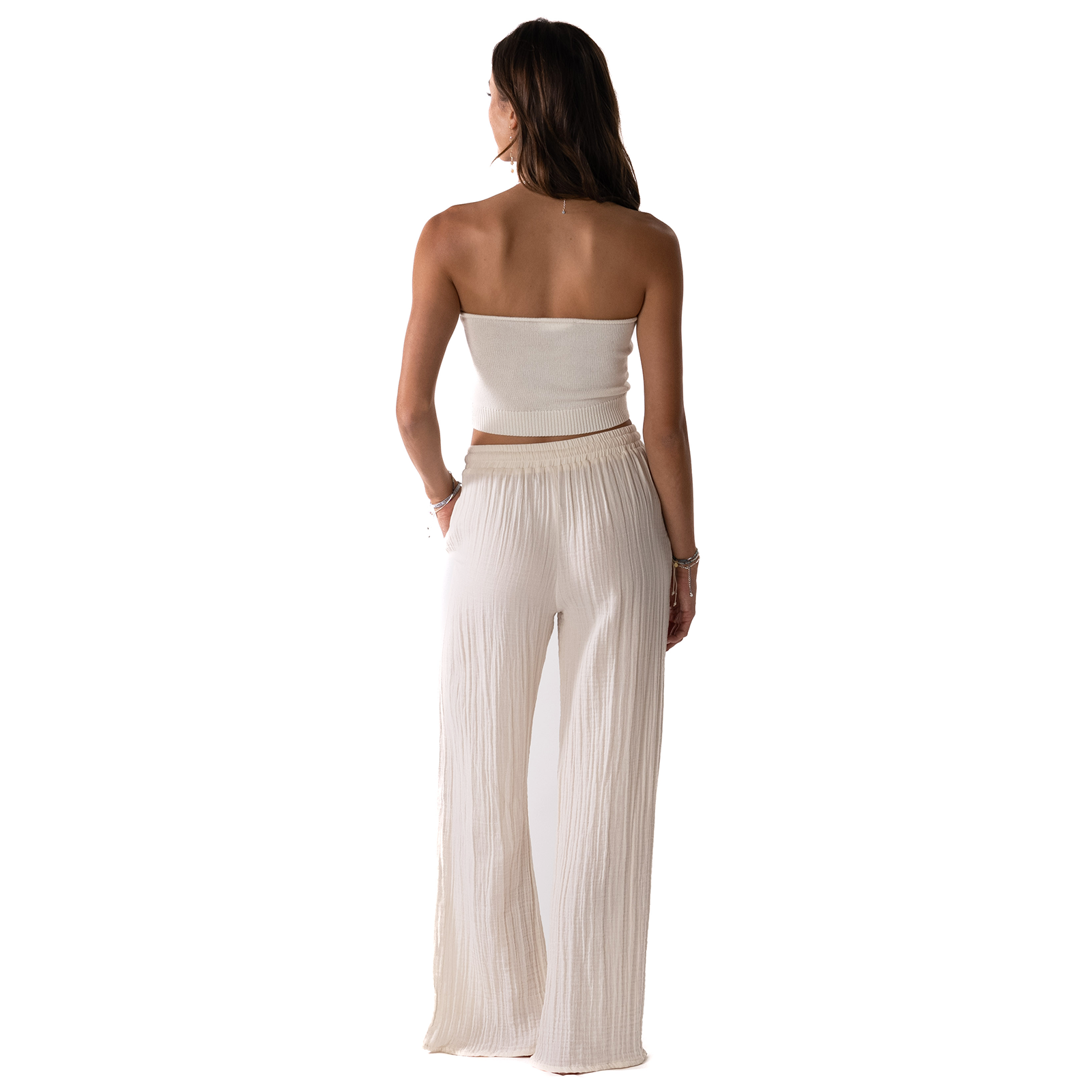 Lotus and Luna - Wholesale Pants - Women's - Cream Cabana Pants6