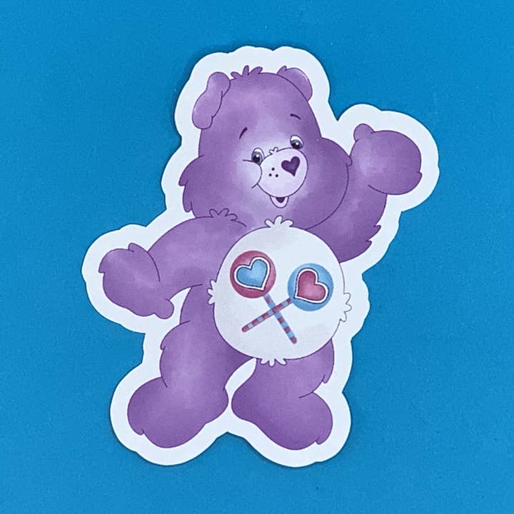Del Bear Care Bear Vandtæt Vinyl Sticker for engroshandel hos Something Personal