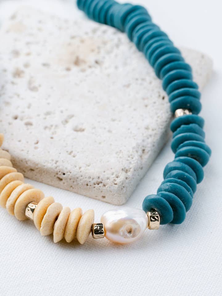 African Glass Bead OOAK Necklace for wholesale by Grace Girl Beads