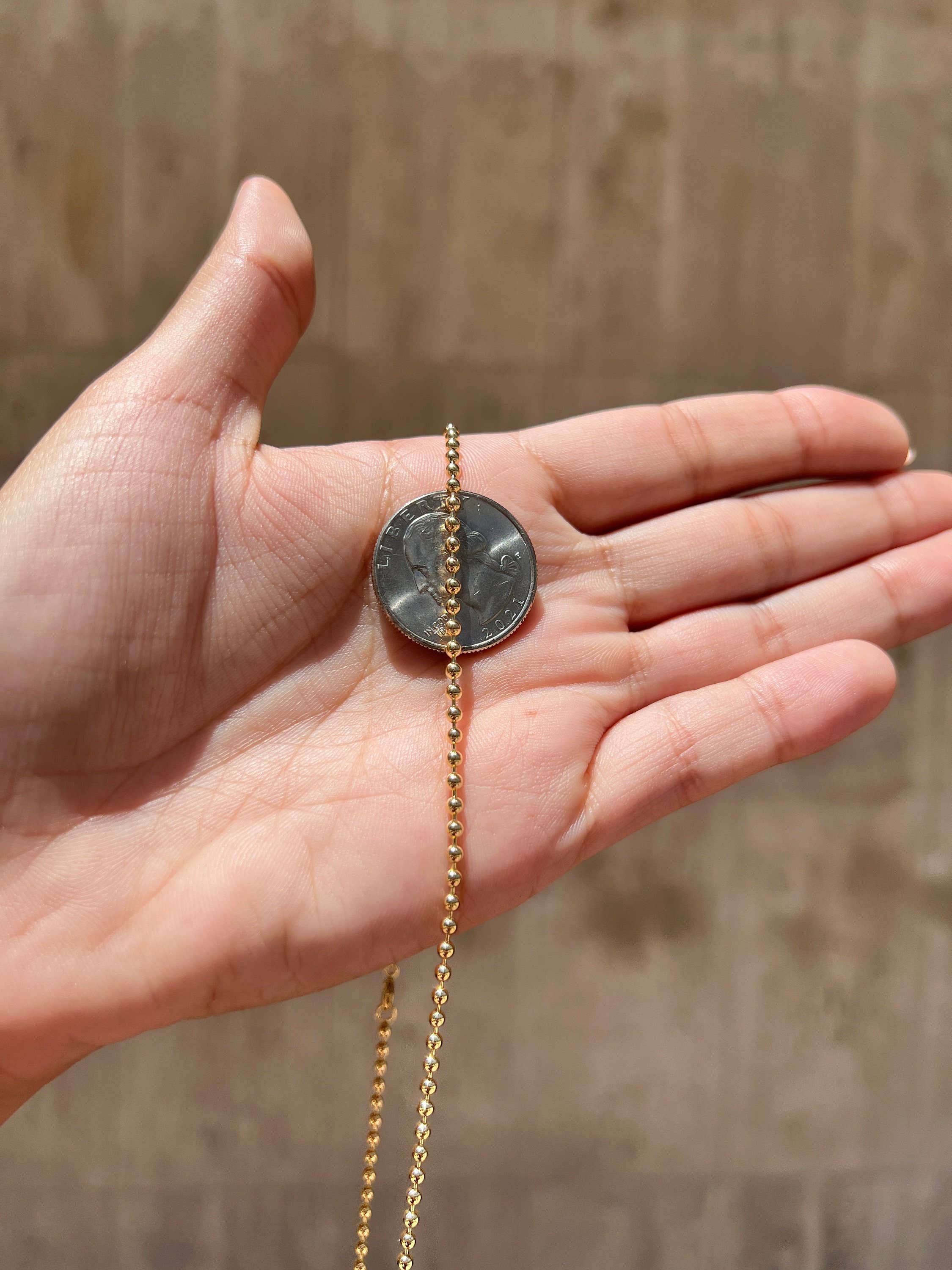 The Bead Bazaar - Wholesale Link & Chain Necklace - Wholesale Gold Filled 2.5mm Ball Chains, 18KT Gold Filled Miltary Ball Chain, Gold Filled Chain, Bulk Wholesale Chain, Gold Filled Wholesale5