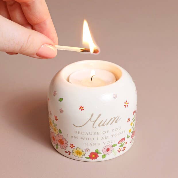 Mum Meaningful Word Candle Holder -Not available to EU for wholesale by Lisa Angel