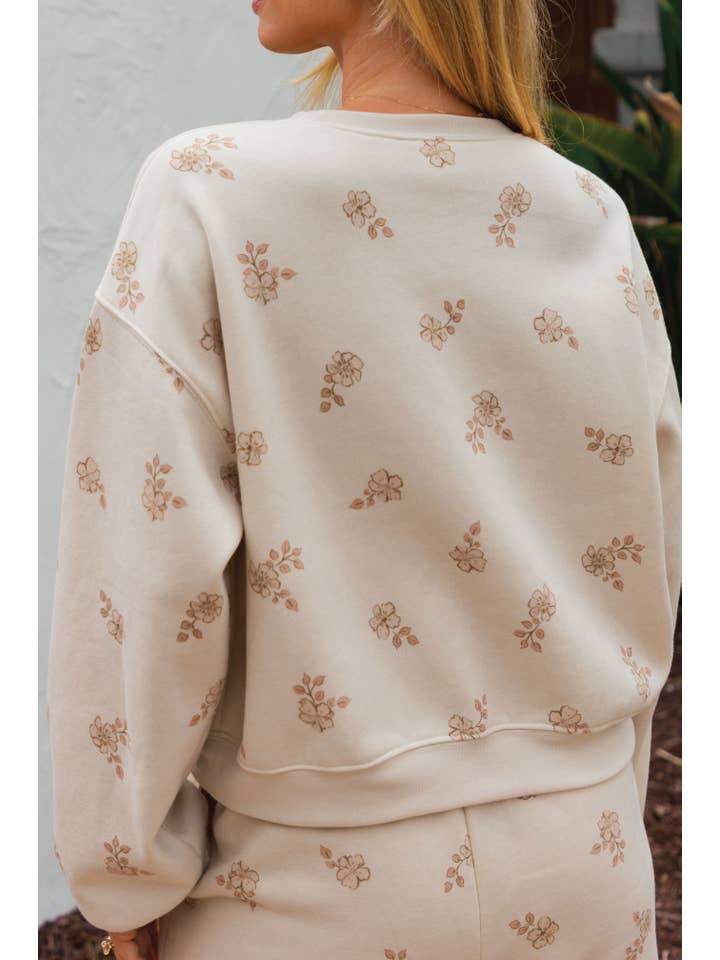 LOVE FLORAL Sweat short/Sweatshirt Matching Set for wholesale on Faire5