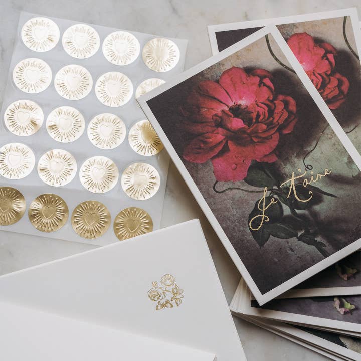 Jamie Beck - Wholesale Stationery/Notecard Set - Amour Stationery Set of 16 Cards and Envelopes5