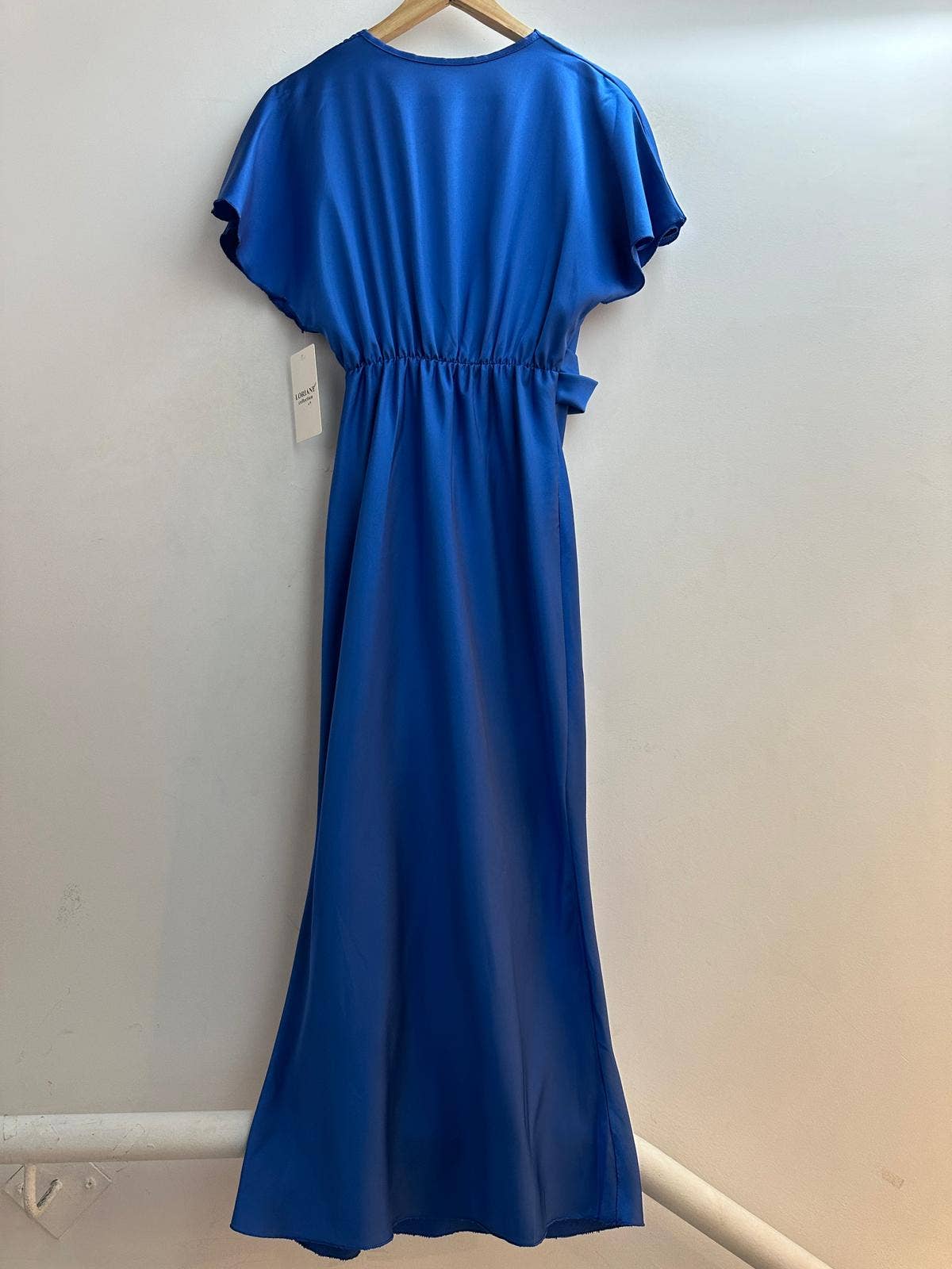 LORIANE - Wholesale Jurk - Dames - LORIANE satijnen lange jurk in één maat 34-384