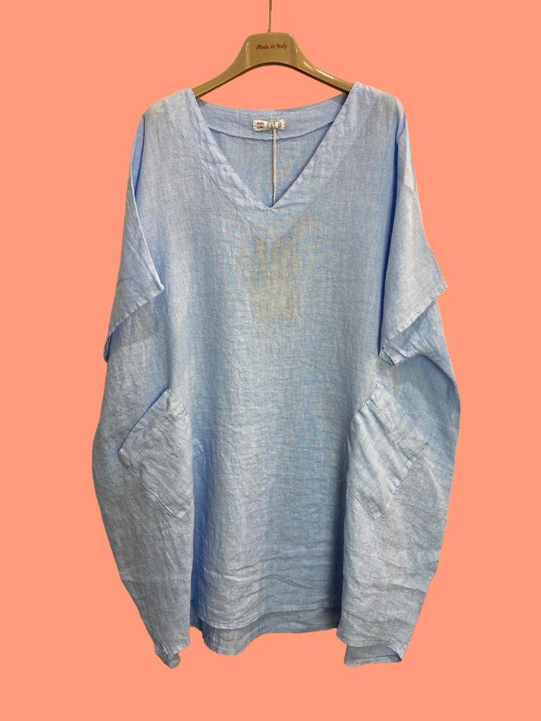 la maison des fibres naturelles - Wholesale Tunic - Women's - Tunic 62804 100% linen made in Italy47