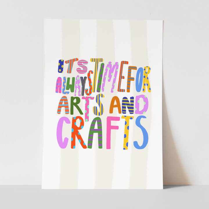 Arts and Crafts, Kid Art Print, Craft Room Wall Art, Fun Art for wholesale by Georgie King Designs