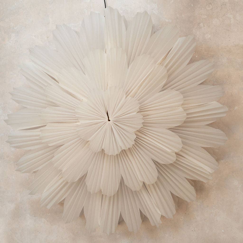 Bollywood Christmas - Wholesale Wall Accent - Cumulus White Paper Large Wall Hanging Decoration - 100cm3