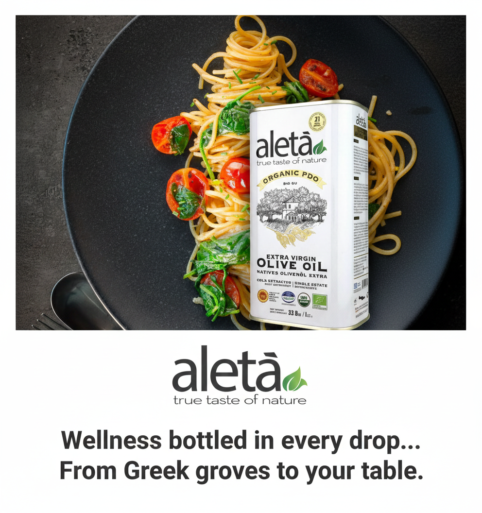 ELLORA FARMS - Wholesale Olive Oil - Aleta Organic Single Estate PDO Extra Virgin Olive Oil, 1 LT2