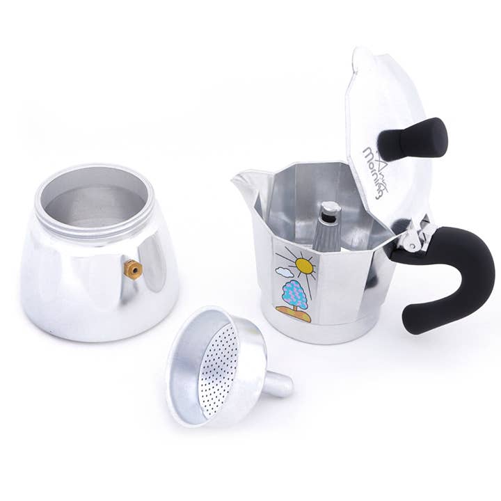 Biggbrands - Wholesale Espresso Maker - Any Morning Hes-6 Aluminum Espresso Coffee Maker 20 Oz1