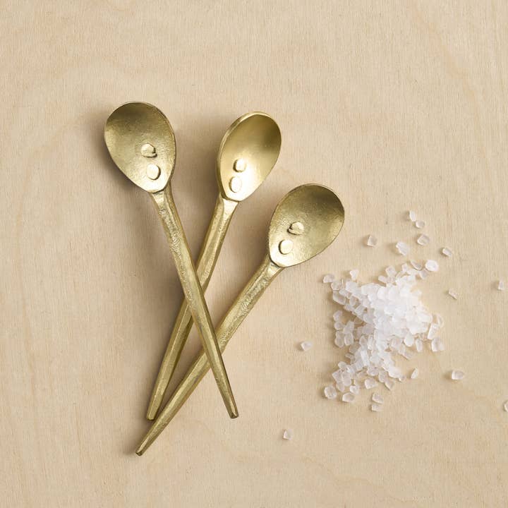 The Collective - Wholesale Table Spoon (Cutlery) - Forge Brass Mini Spoons - Set of 30