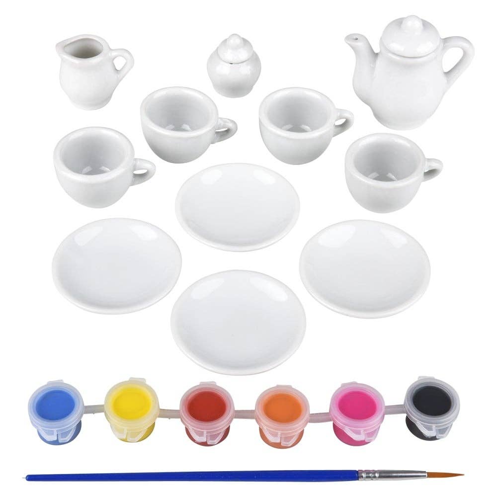 La Luna Bella - Toys – wholesale Tea set – CERAMIC CRAFT TEA SET 15PC LLB kids Toys4