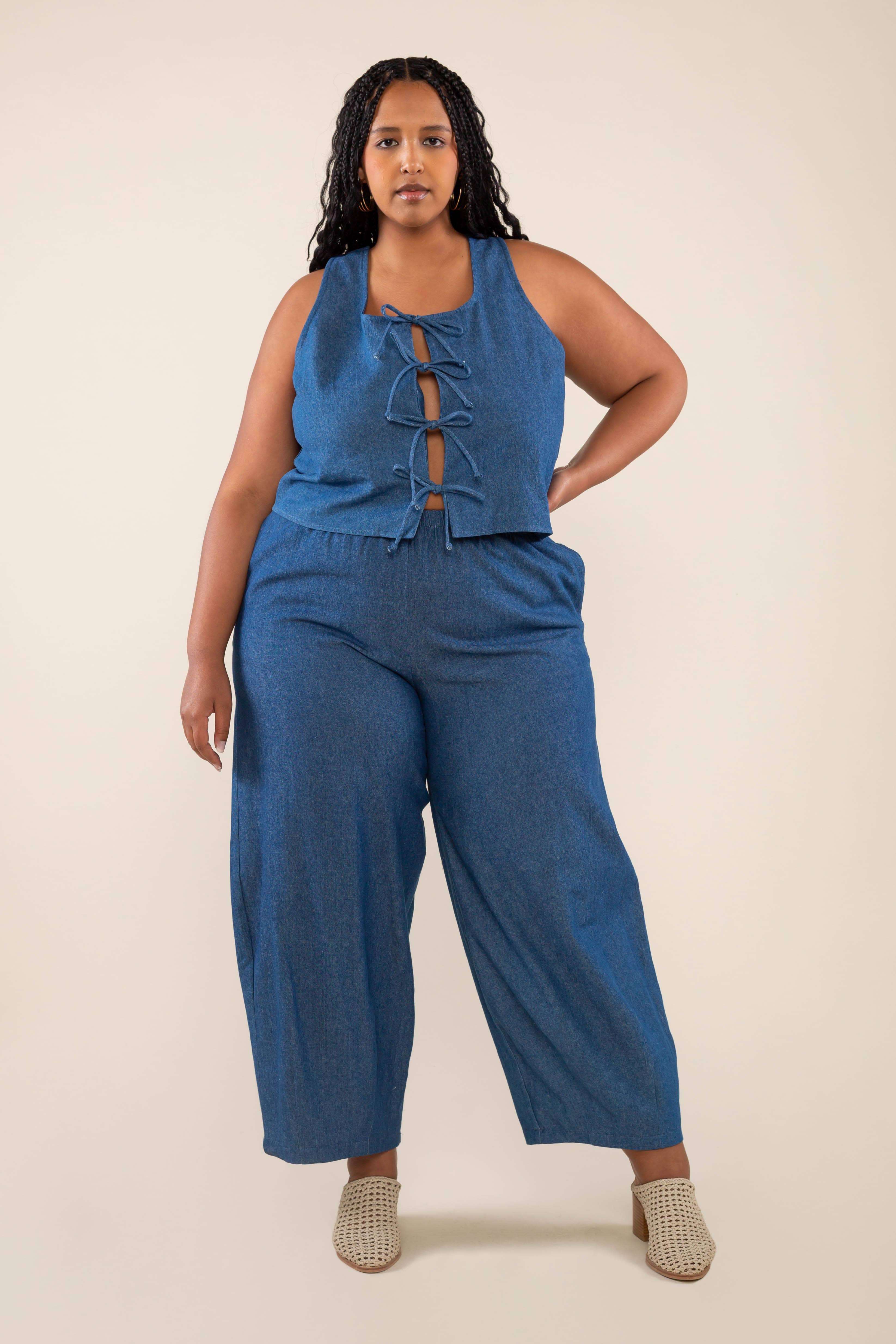 NLT - Wholesale Jeans - Women's - Denim Lantern Pant - Plus Size | High Rise Barrel Jeans1