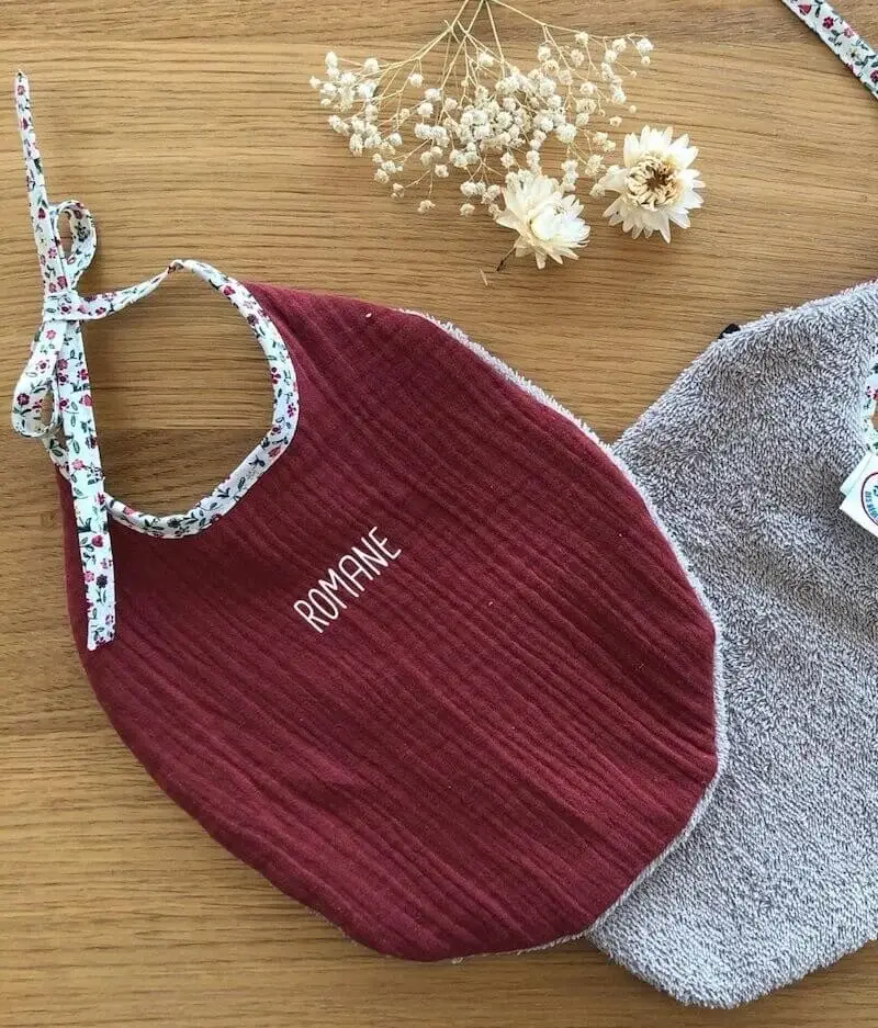 Manufacture des bébés français - Wholesale Bib - Baby - Gingham pebble bib5