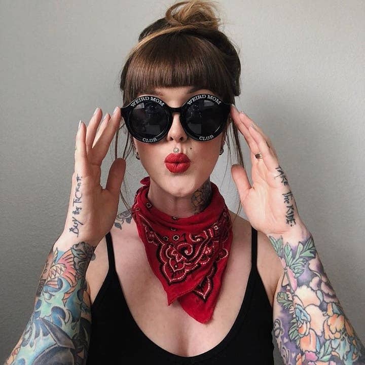 Drawings by Nicole - Wholesale Sunglasses - Women's - Weird Mom Club Sunglasses, PC eyeglass frame with 400 UV lens1