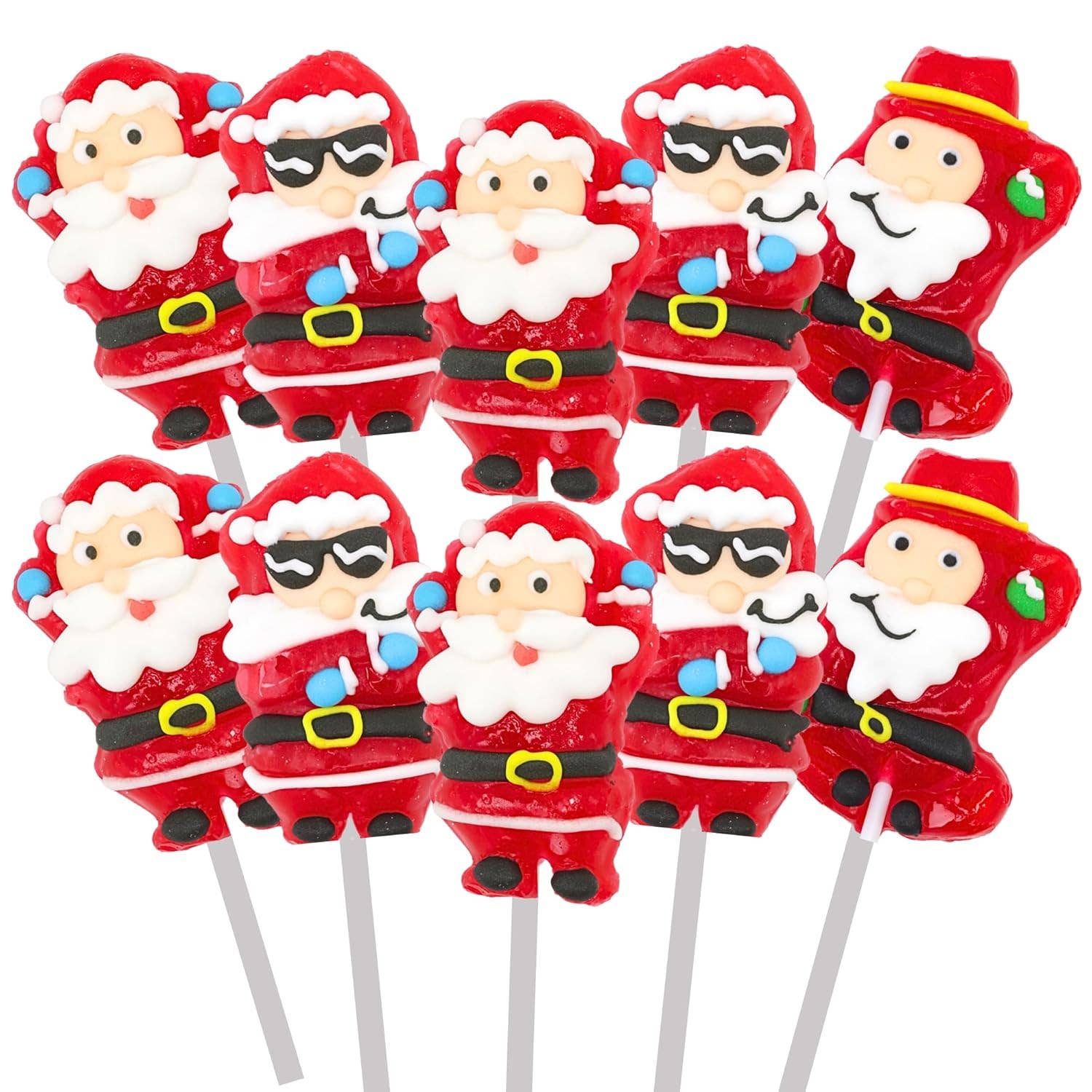 Needzo Inc - Wholesale Lollipop - Santa Suckers, Individually Wrapped Christmas Lollipops, 123