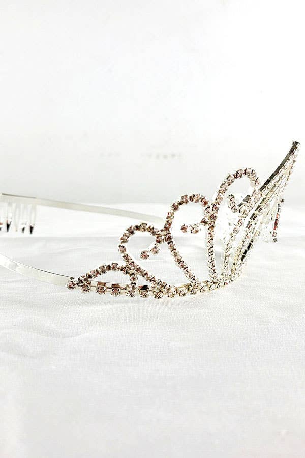 Chicas – Großhandel Tiara – Damen – Quinceanera Tiara mit hängendem 15 Anhänger HT906-10