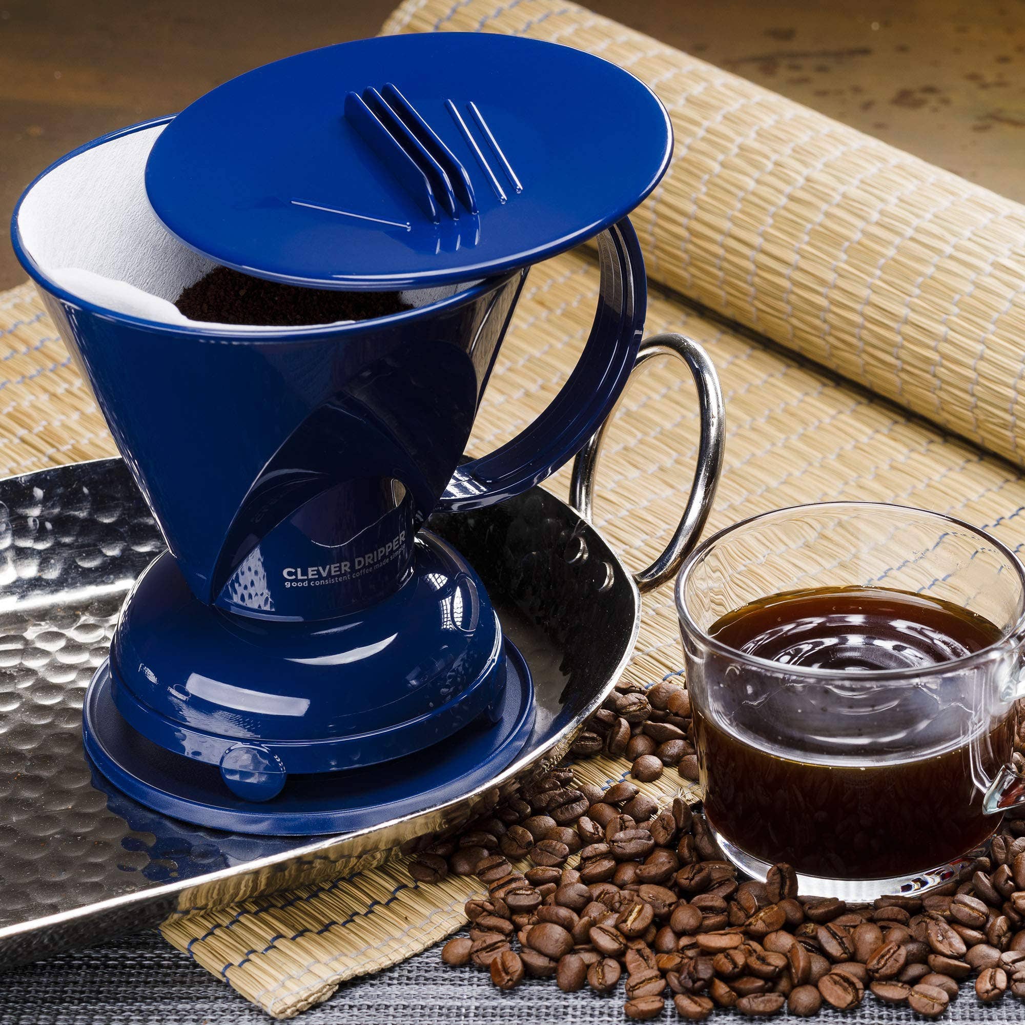 Sable Brew - Wholesale Pour Over & Dripper - Clever Coffee Dripper and Filters, Large 18 oz (Royal Blue)3