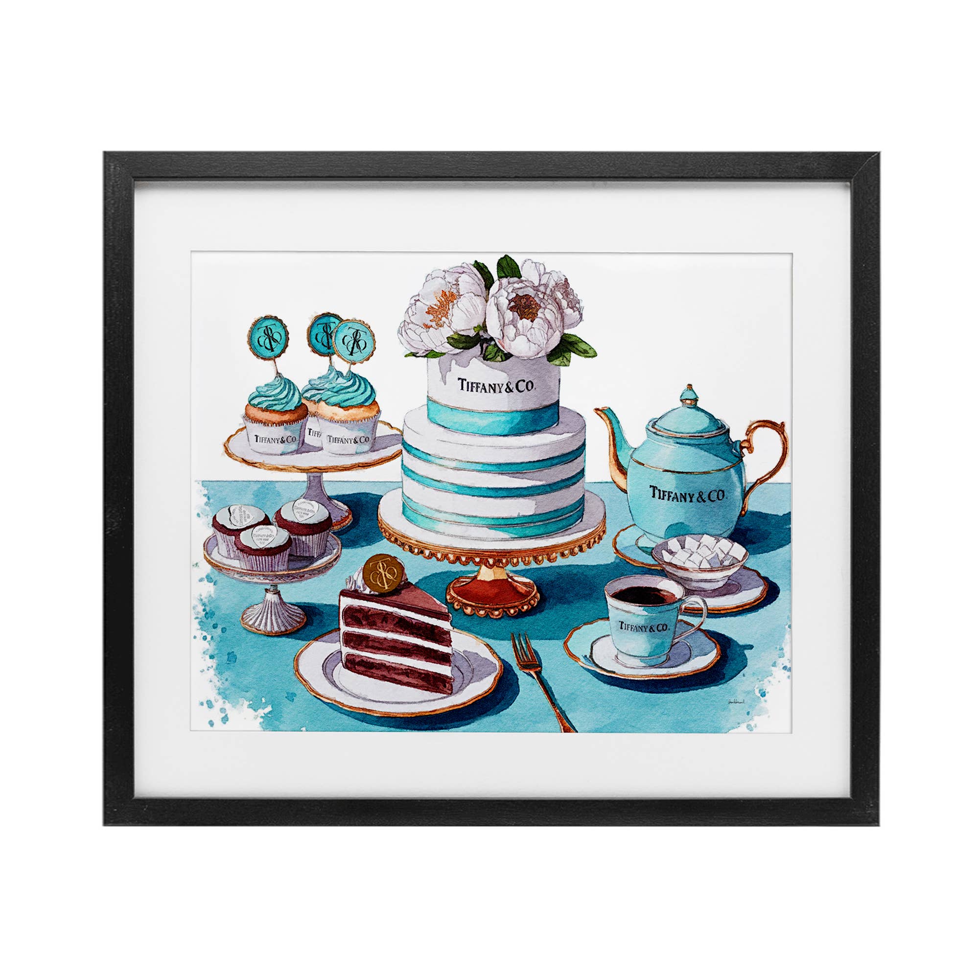 Stupell Industries – wholesale Wall sign – Luxurious Glam Dessert Spread - Print Under Glass Wall Art0