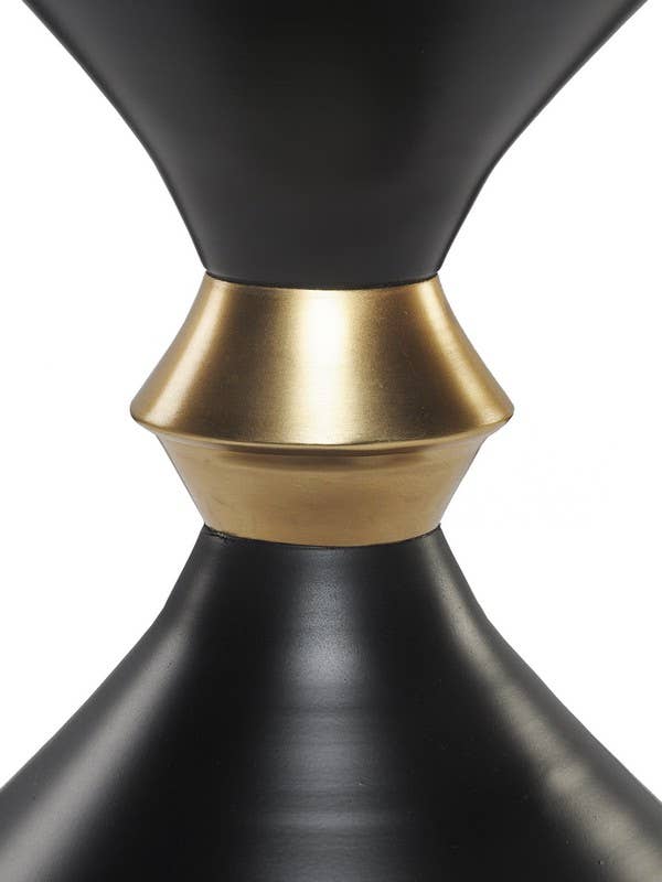 Modern Black and Gold Drum Side Table for wholesale on Faire1