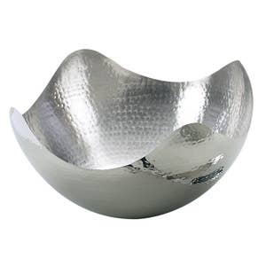 10.5 Oval Hammered Metal Container