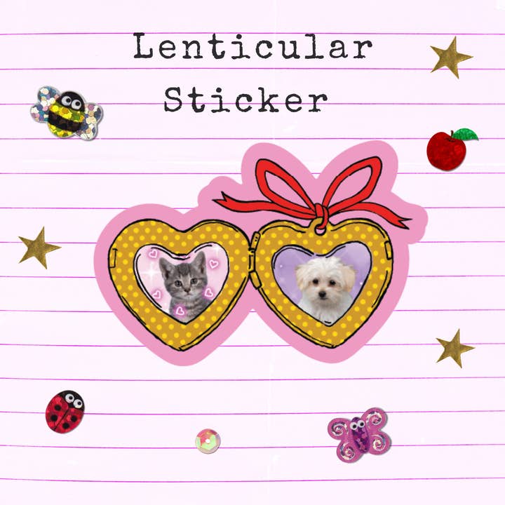 Lentikulärer Aufkleber für Medaillons für den Großhandel von horse girl