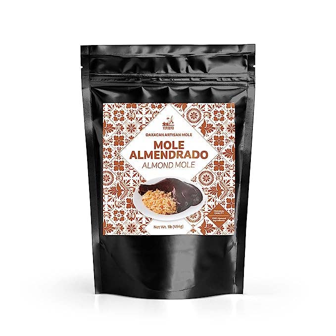 YERBERO - Wholesale Nuts - Yerbero - Authentic Gourmet Mole Almendrado 1.1 Lb (455gr) | Artisan Almond Mole Paste | Premium Quality Ingredients, All Natural, No GMO´s, No Additives, Hand Made. Imported From Puebla Mexico.2