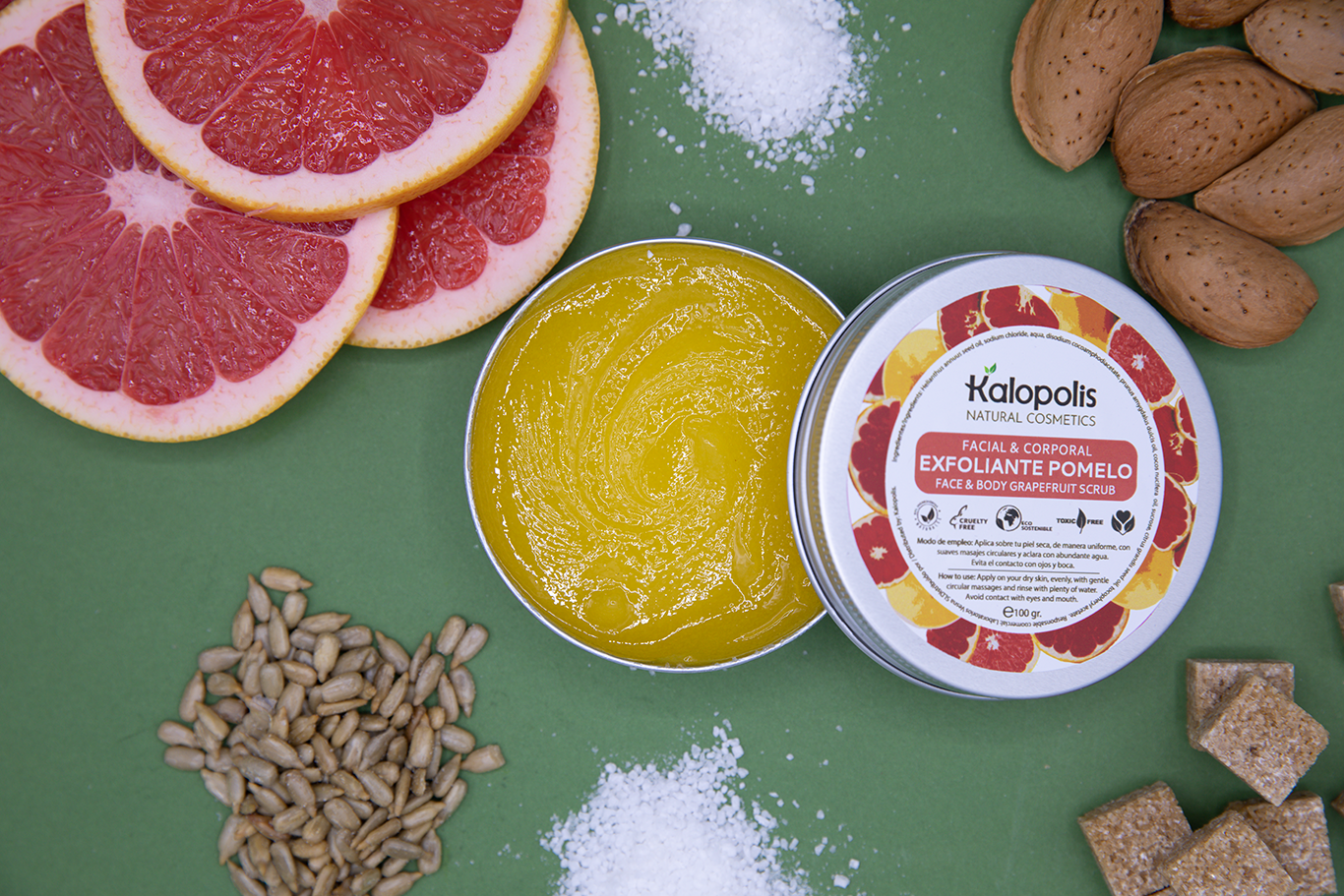 Kalopolis - Wholesale Body Scrub/Exfoliant - GRAPEFRUIT FACIAL AND BODY SCRUB 50 g (TRAVEL SIZE)1