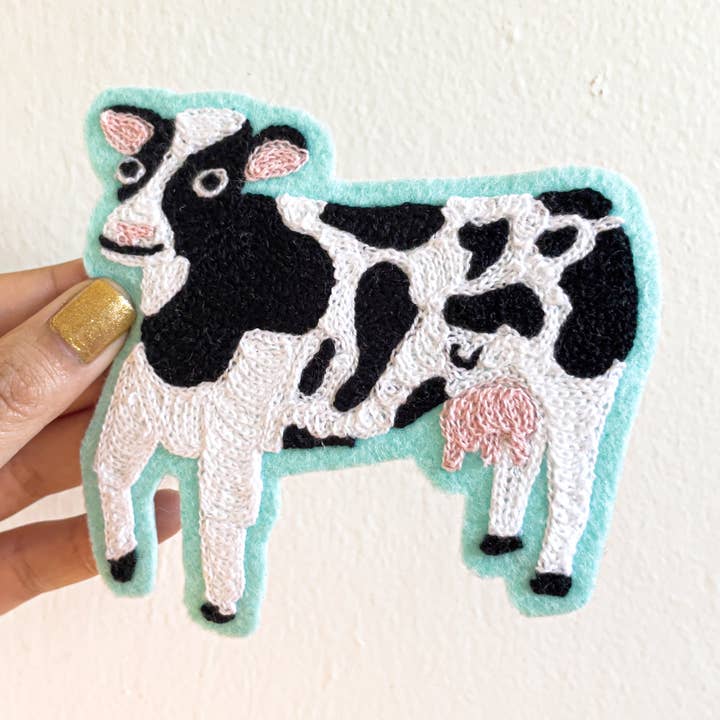 Koe - Kettingsteek Patch voor wholesale door Contrarium Chainstitch