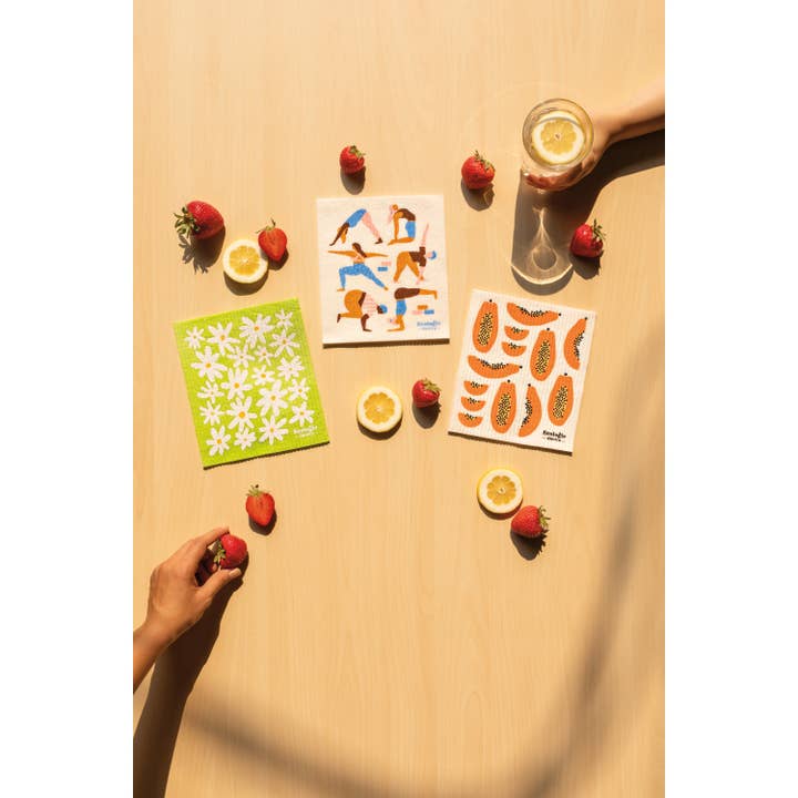 Ecologie - Wholesale Dishcloth - Papaya Swedish Dishcloth2