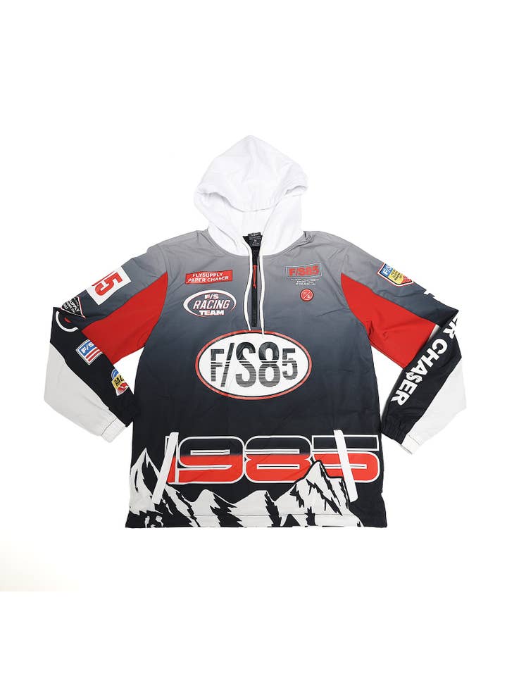 Black Paperchaser Windbreaker Pullover (Black) for wholesale on Faire