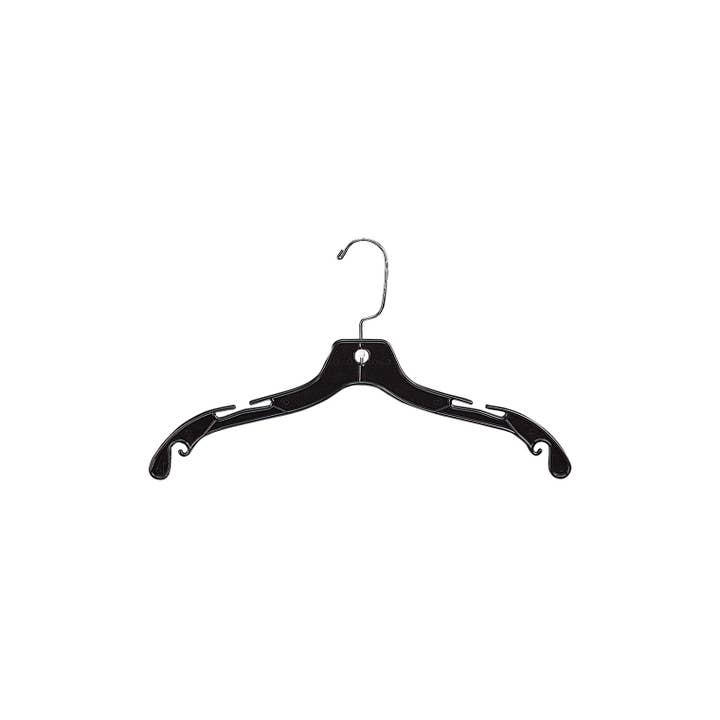 Store Supply Warehouse - Wholesale Clothes Hangers - 17 inch Economy Plastic Dress Hangers - Black - Case of 100