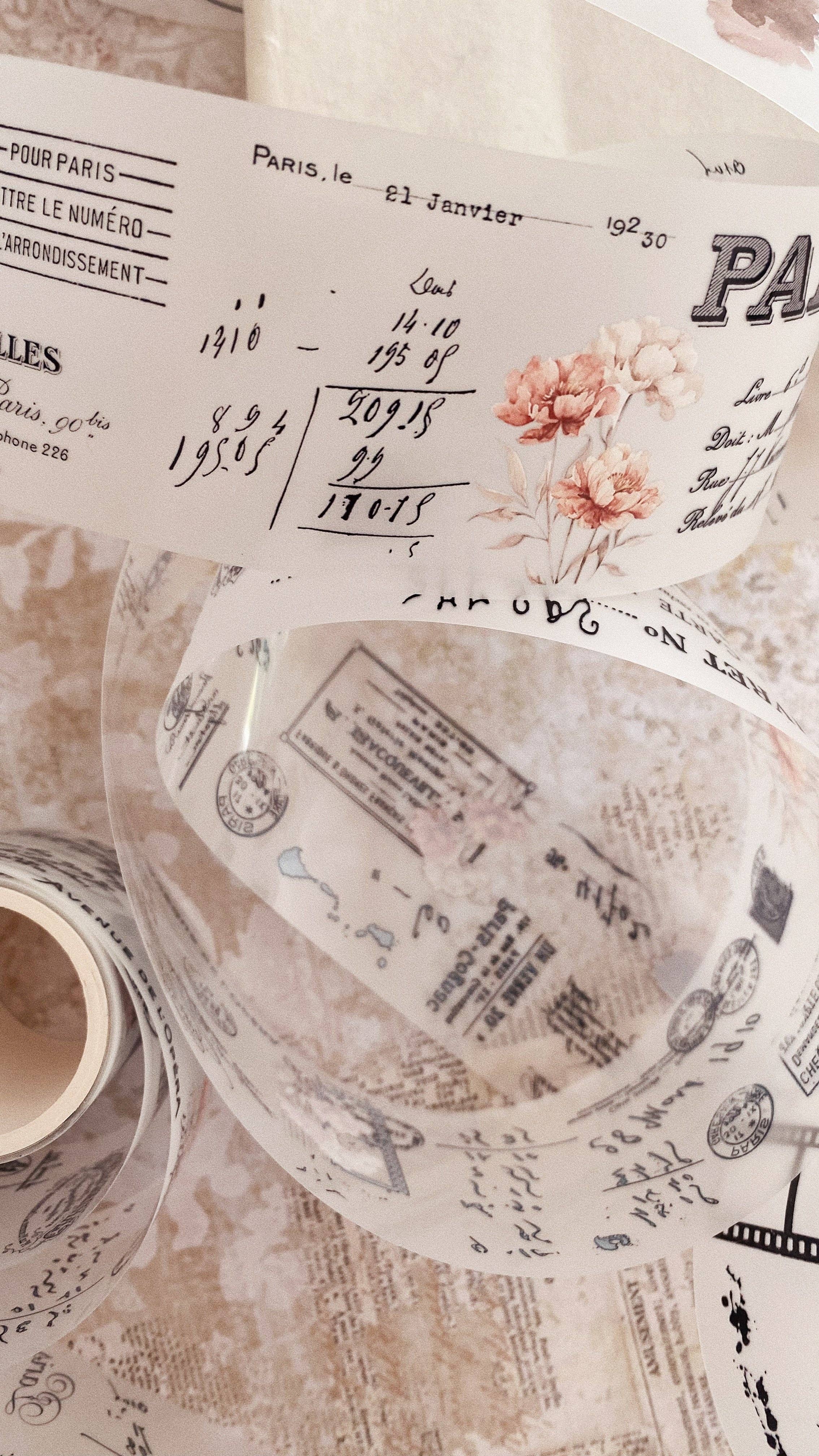 Chapteries - Wholesale Washi Tape - PET tape - Vintage peony1