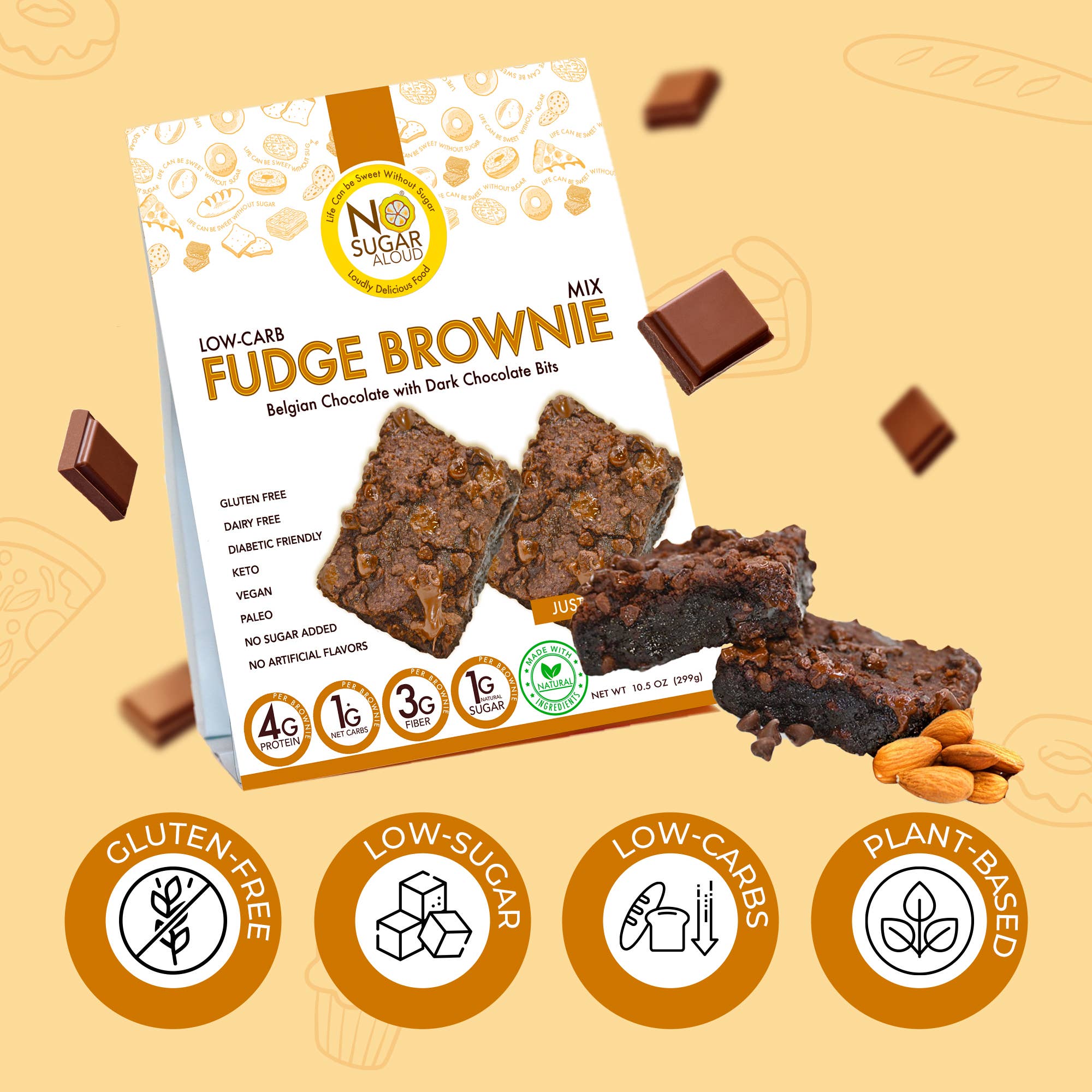 No Sugar Aloud LLC - Wholesale Brownie Mix - Low Carb Brownie Mix2