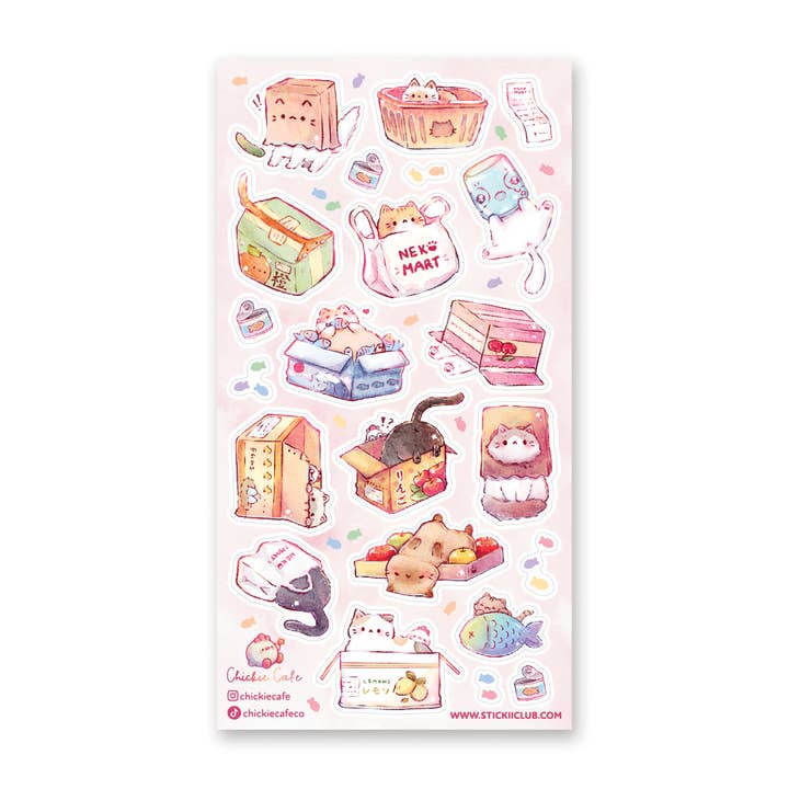 Neko Mart Sticker Sheet for wholesale by STICKII