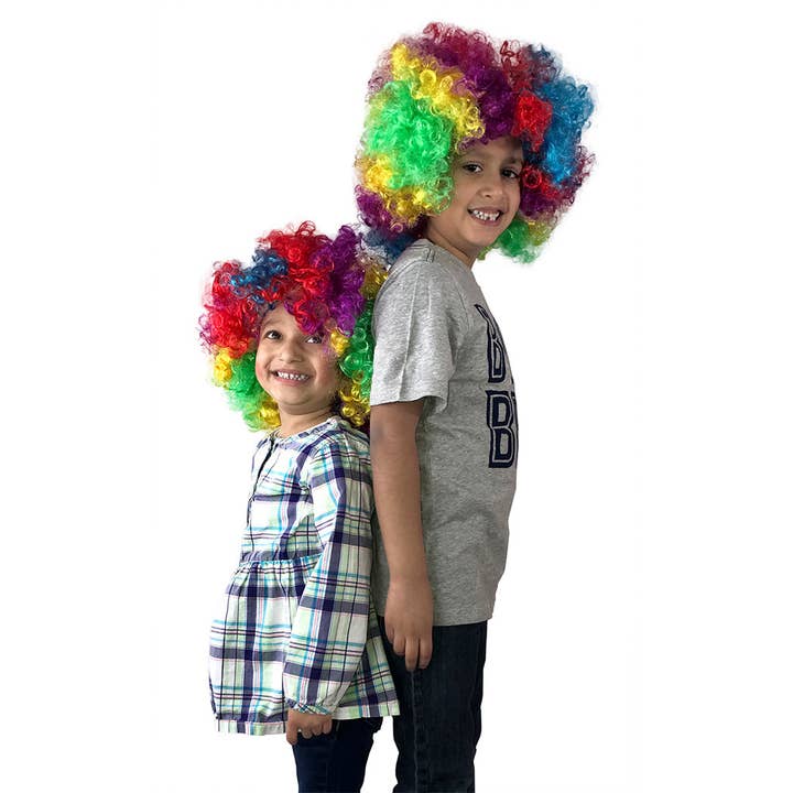 Rainbow Curls Clown Wig - One Size and other Purchase Wholesale clown wigs. Free Returns & Net 60 Terms on Faire trending on Faire.
